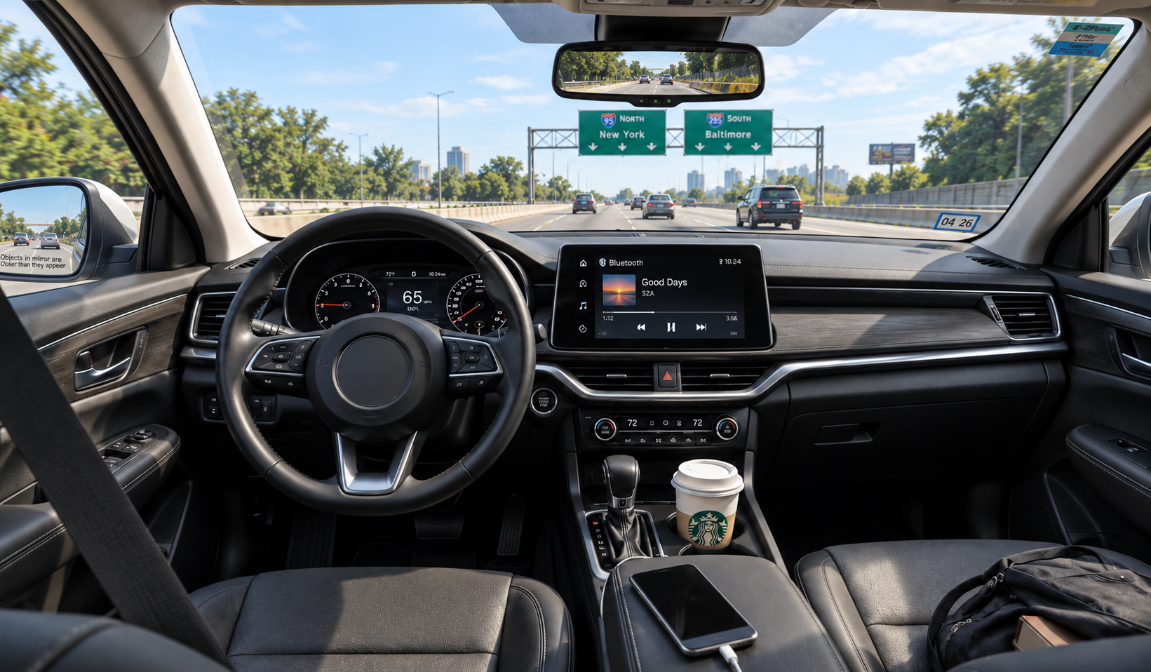 Car dashboard interior